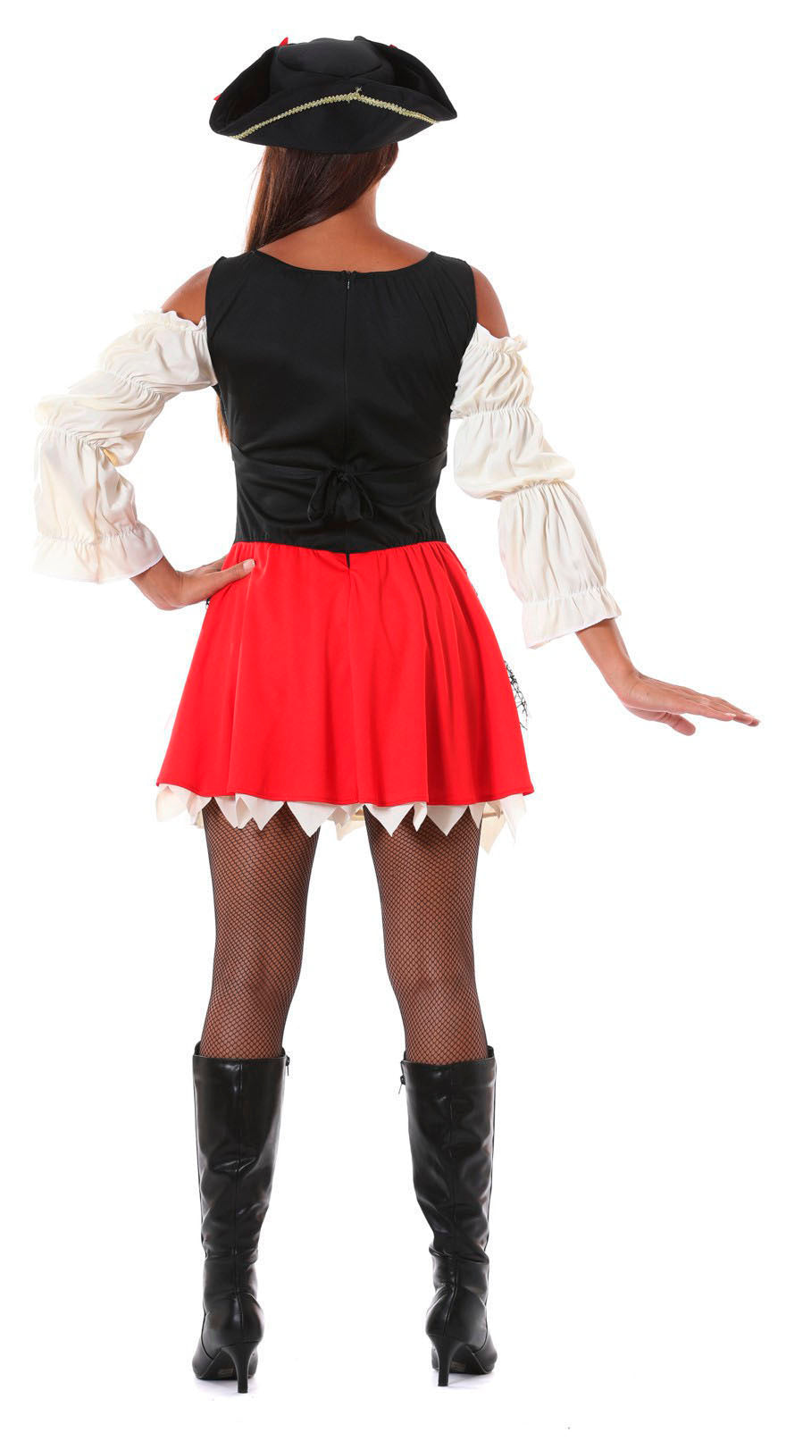RED WOMAN PIRATE, SIZE XL 44-46