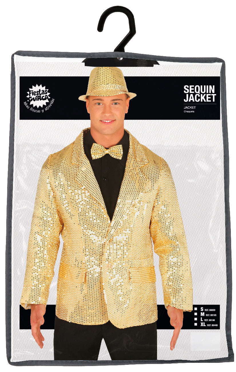 ADULT GOLDEN SEQUINED JACKET XL 54-56