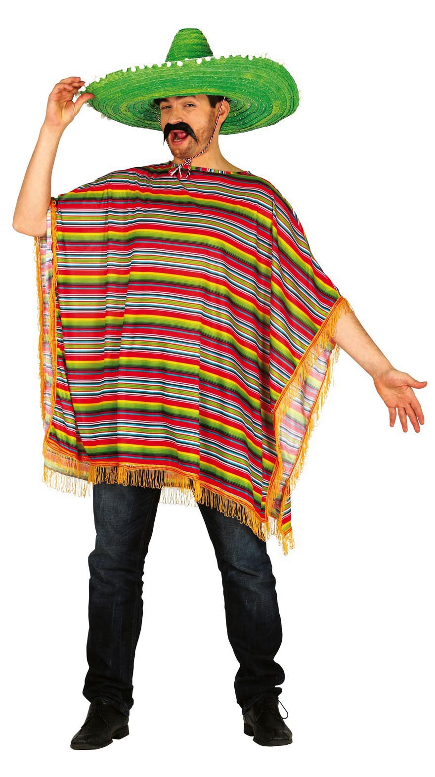 ADULT MEXICAN PONCHO SIZE L 52-54