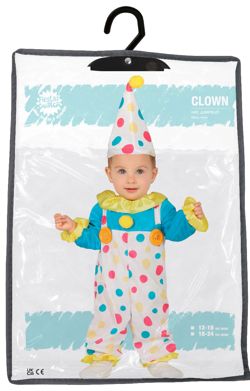 CLOWN WITH MOLES, BABY, 12 – 18 MONTHS