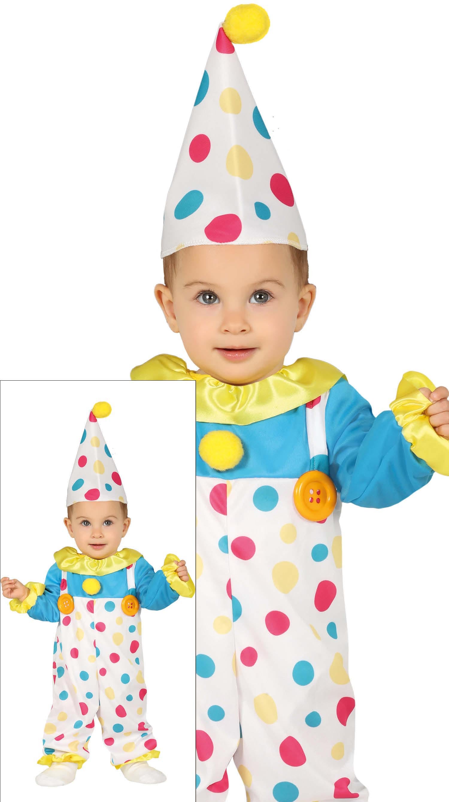 CLOWN WITH SPOTSS BABY SIZE 18-24 MONTHS