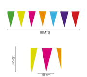 10 M PAPER BUNTING STRIP, 10X23 CM