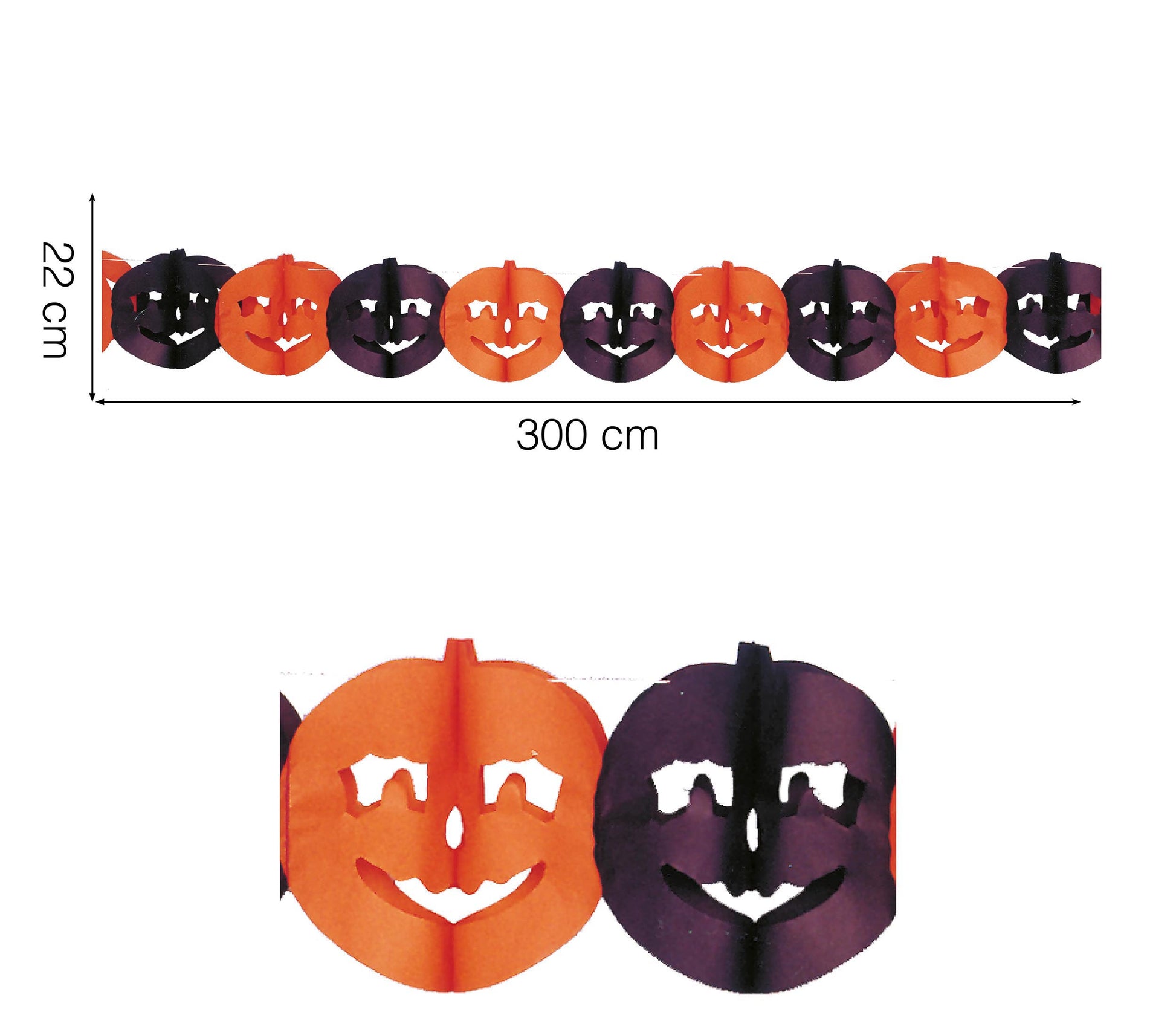 PUMPKIN GARLAND 17 X 300 CMS.