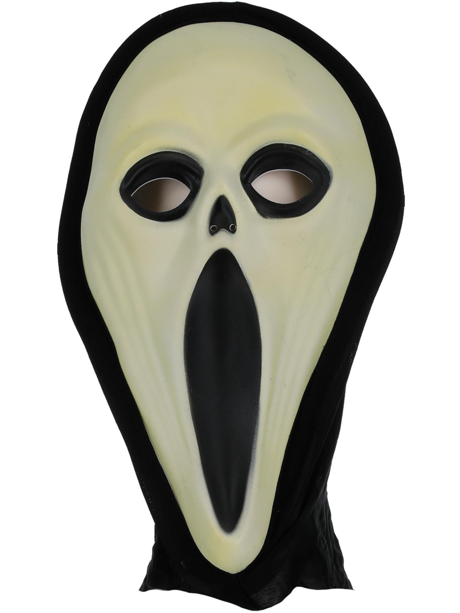 Glow in the Dark Screamer Mask, Black & White 2