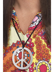 Peace Sign Medallion, Silver 1