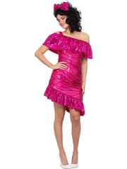 80s Pink Sparkle Cocktail Dress Costume 1
