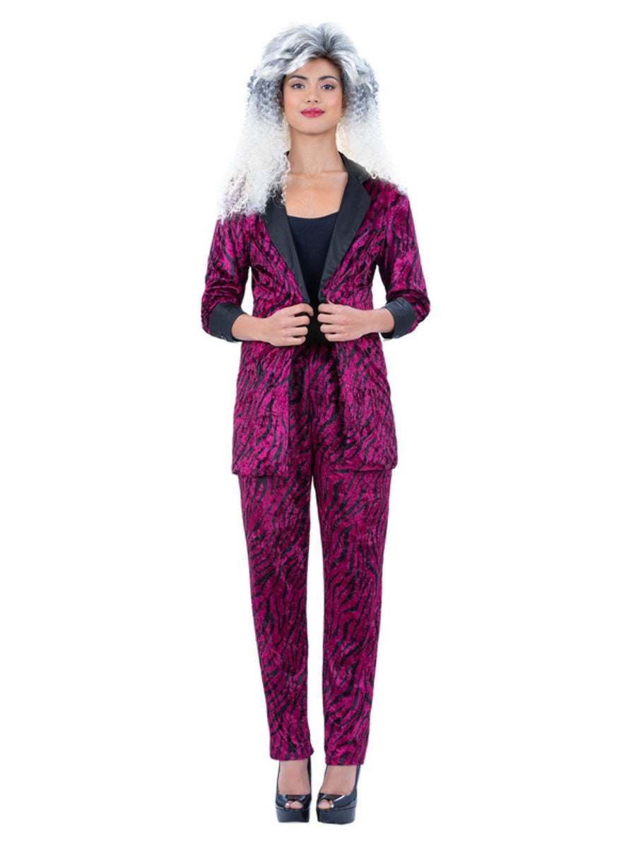 80s Pink Zebra Suit Costume, Unisex - 3