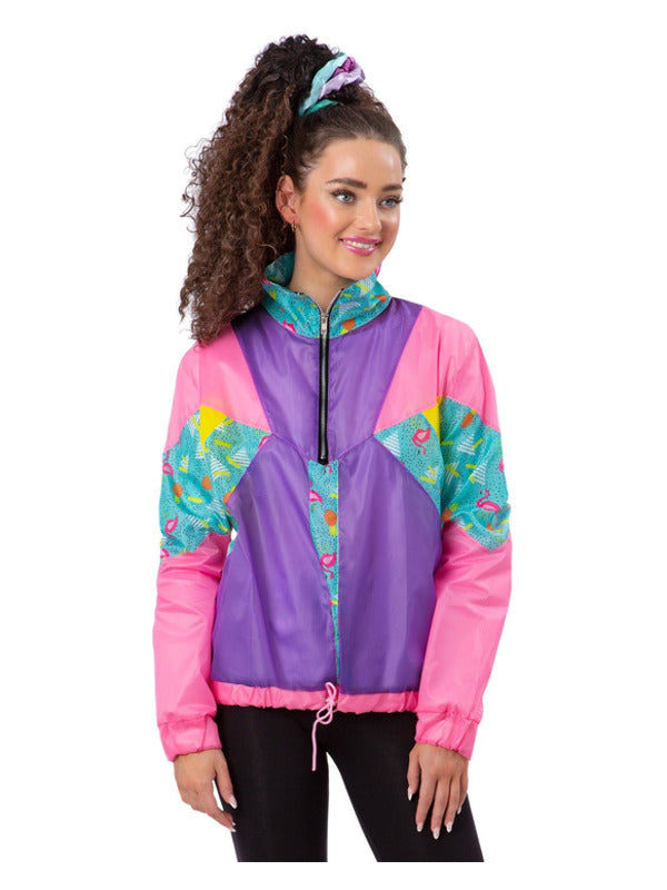Ladies 80s Pastel Windbreaker Jacket - 2