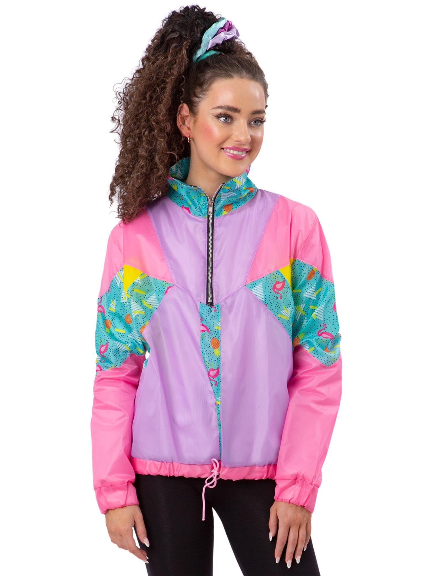 Ladies 80s Pastel Windbreaker Jacket 1