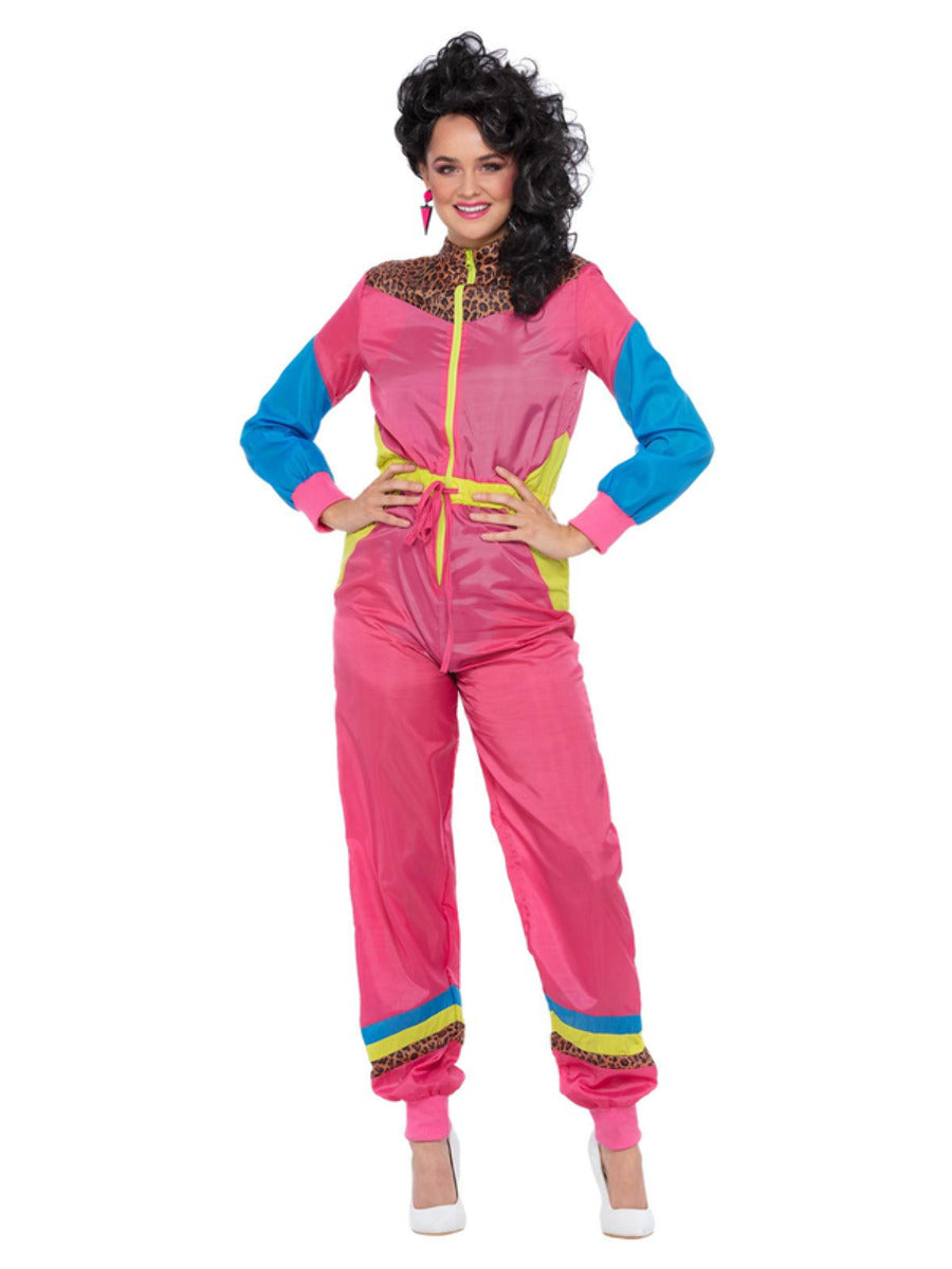80s Colour Block Ski Shell Suit Costume - 1