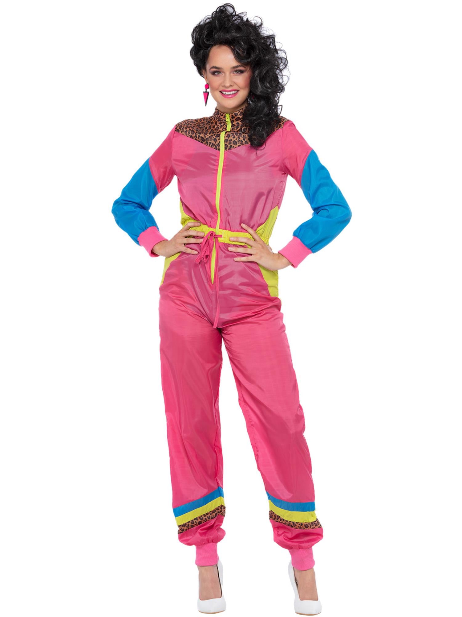 80s Colour Block Ski Shell Suit Costume 1
