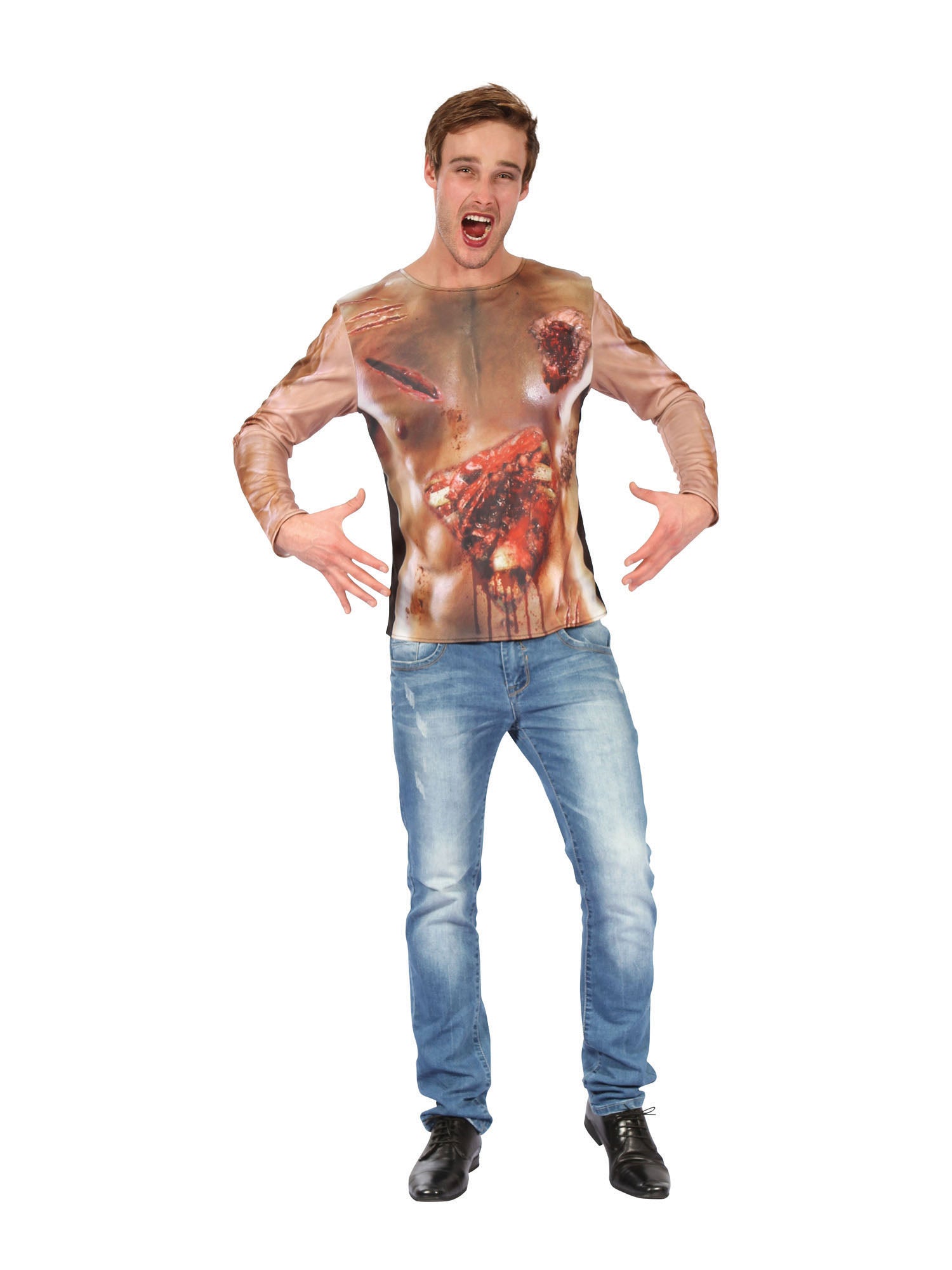 Zombie Man 3D Print Shirt 1