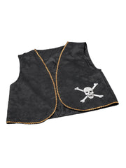 Pirate Waistcoat Black Distress