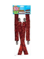 Sequin Braces Red