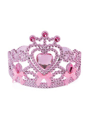 Pink Tiara With Ribbon Bow Ties