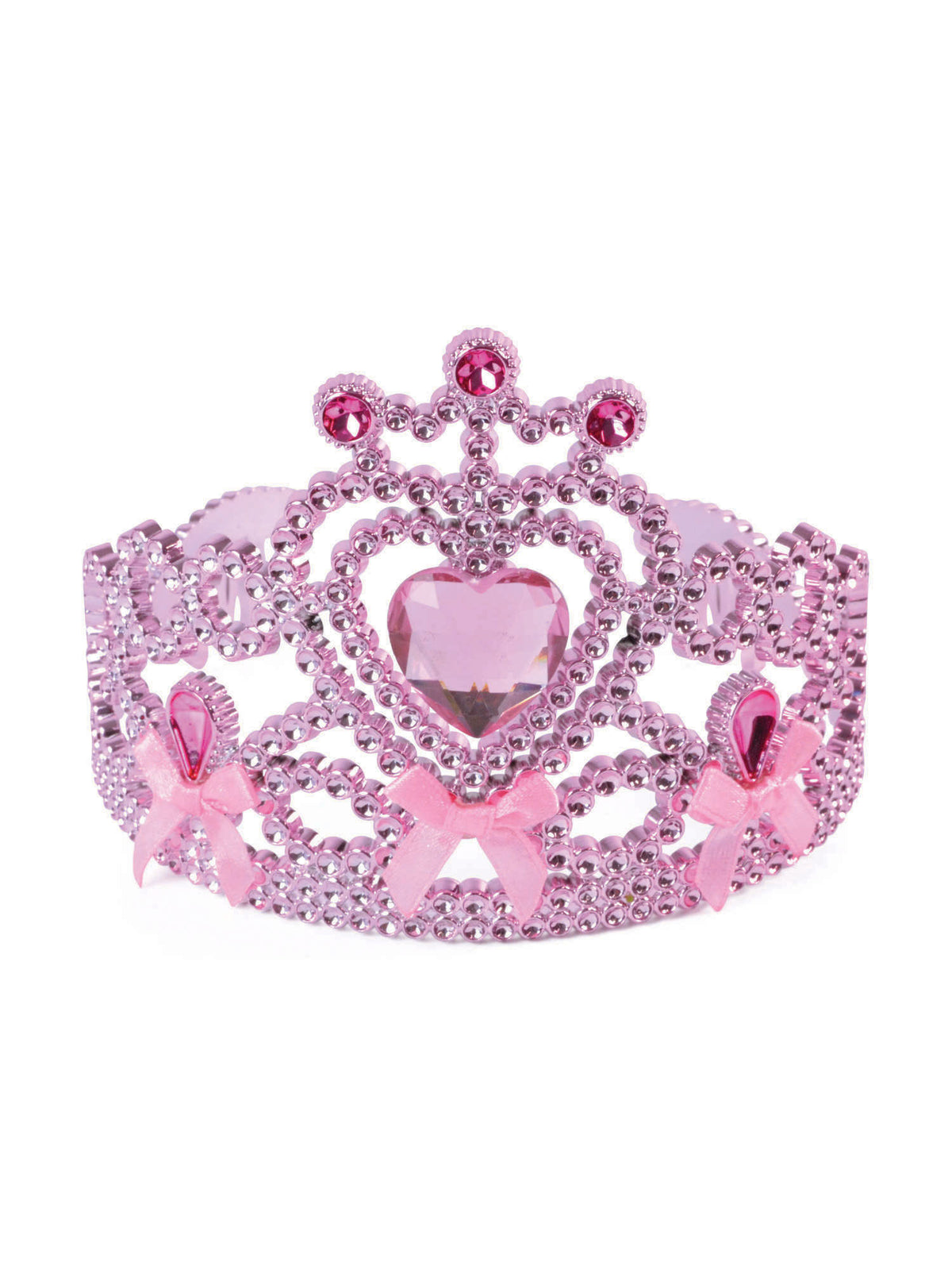 Pink Tiara With Ribbon Bow Ties 1