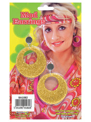 Gold Mod Glitter Earrings