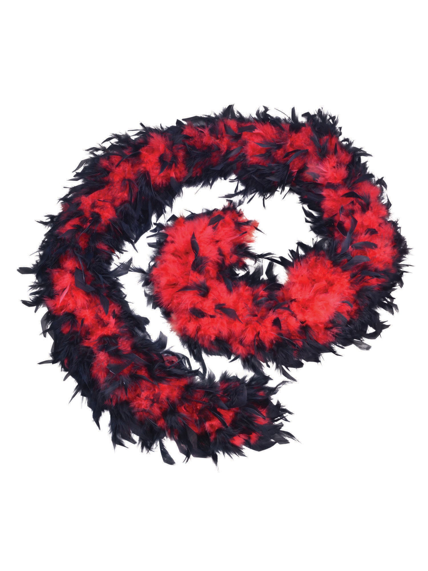 Feather Boa 80G Red/Black