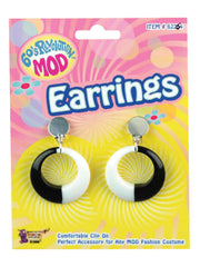Mod Earrings Black/White