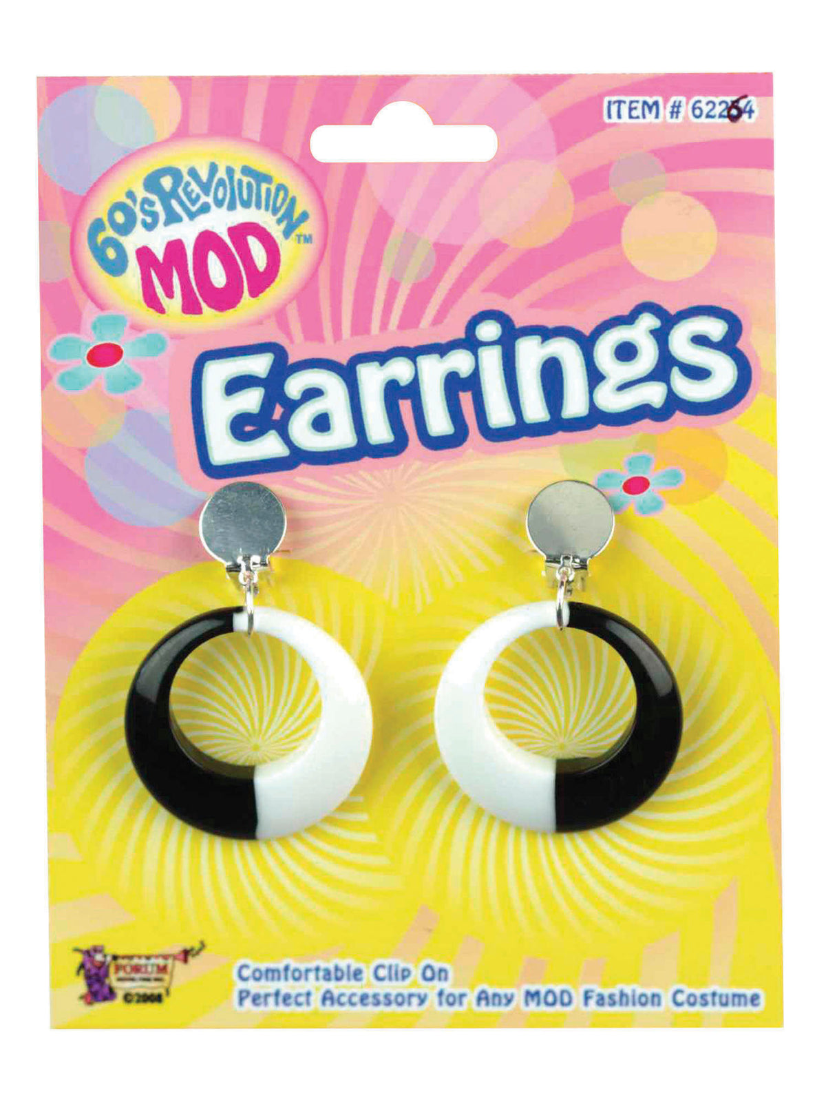 Mod Earrings Black/White 1