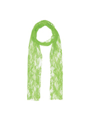 80's Neon Lace Scarf - Green 1