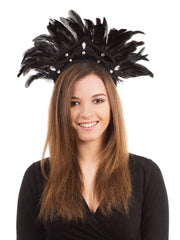 Carnival Headdress Black Feather 1