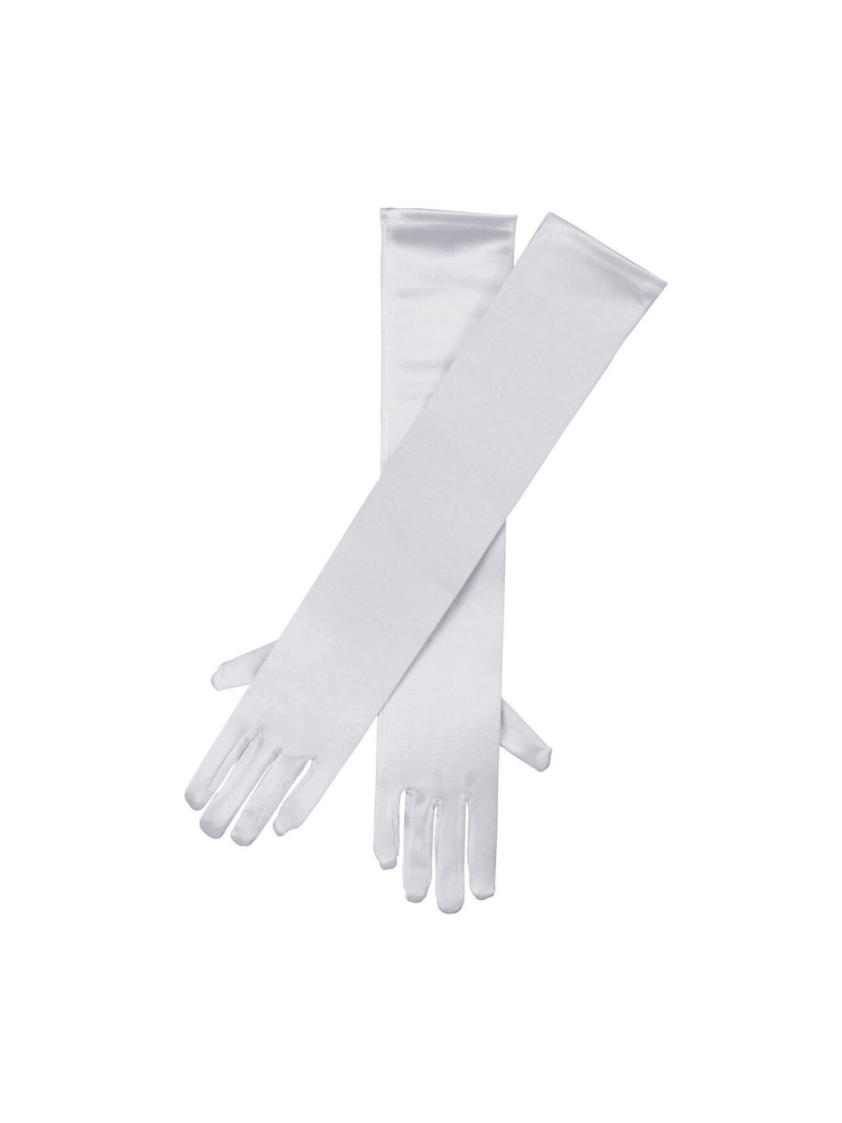 White Satin Gloves 1