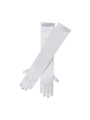 White Satin Gloves 1