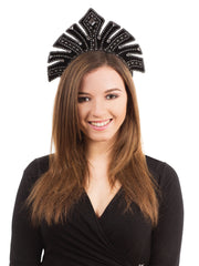 Carnival Headdress Black with Gems