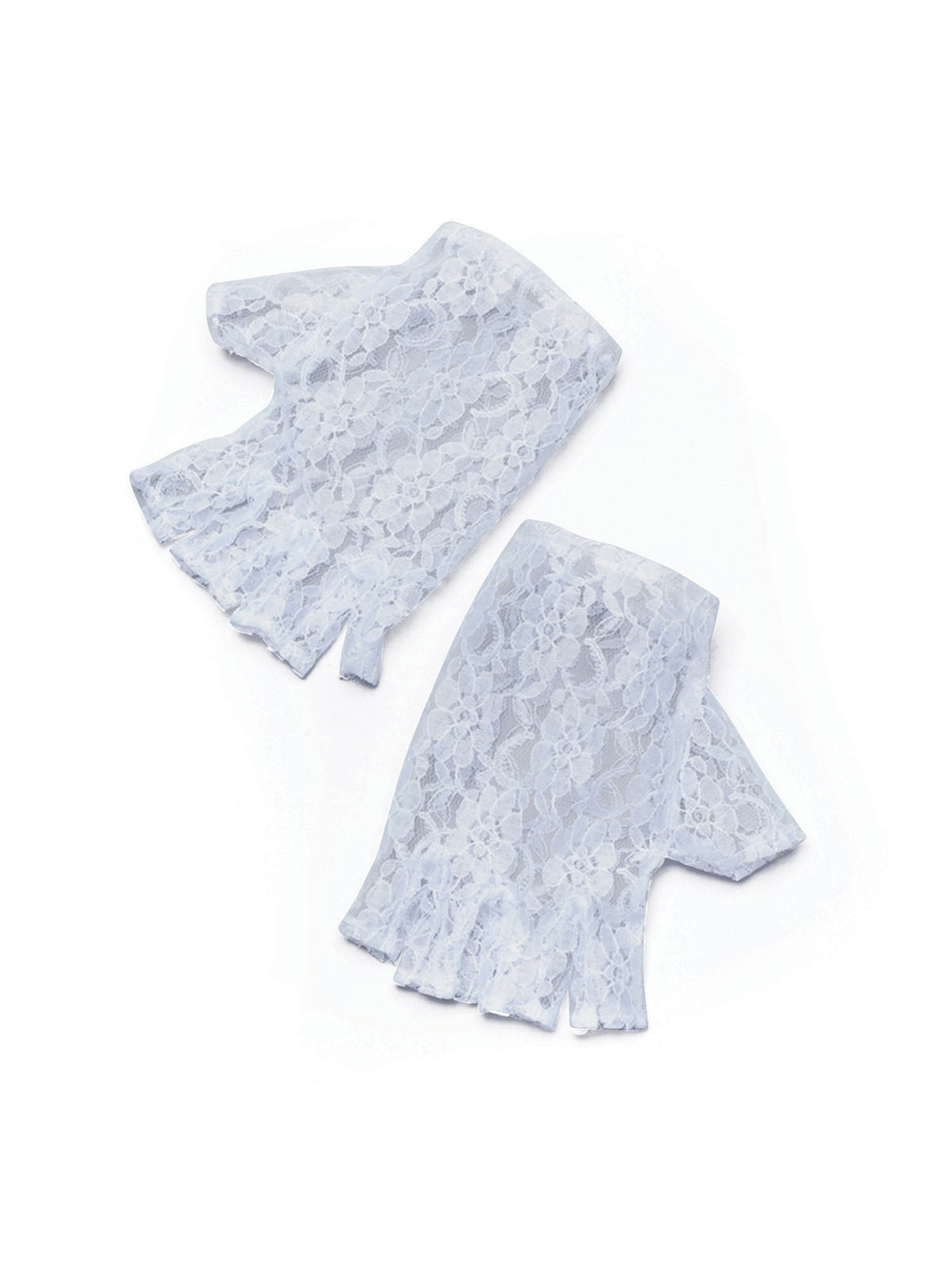 White Fingerless Gloves 1