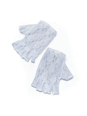 White Fingerless Gloves 1