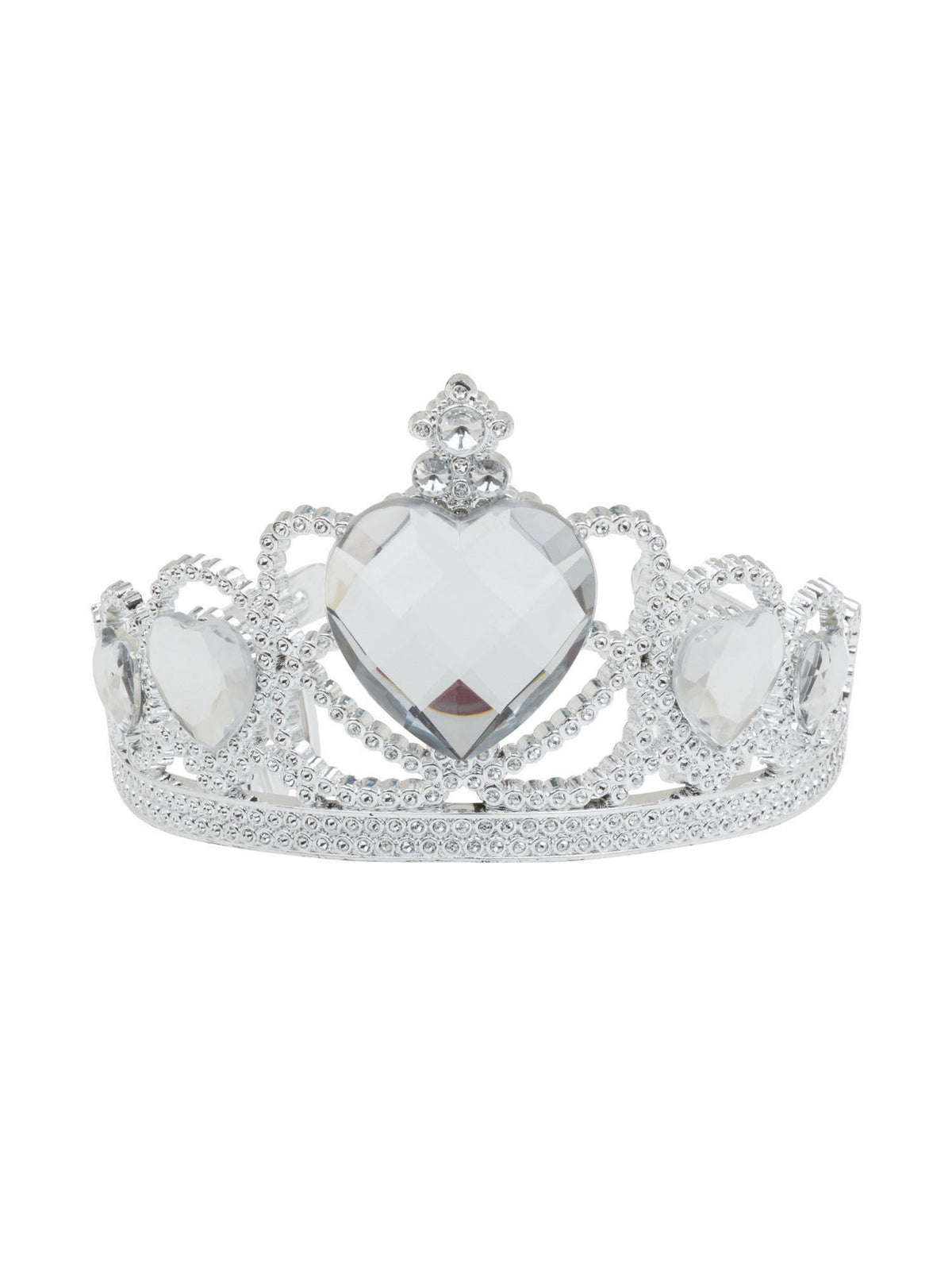 Clear Stone Silver Plastic Tiara 1