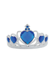 Tiara Silver Plastic Dlxe/Ble Stones