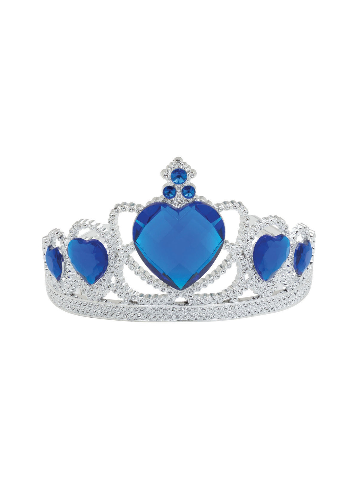 Tiara Silver Plastic Dlxe/Ble Stones 1