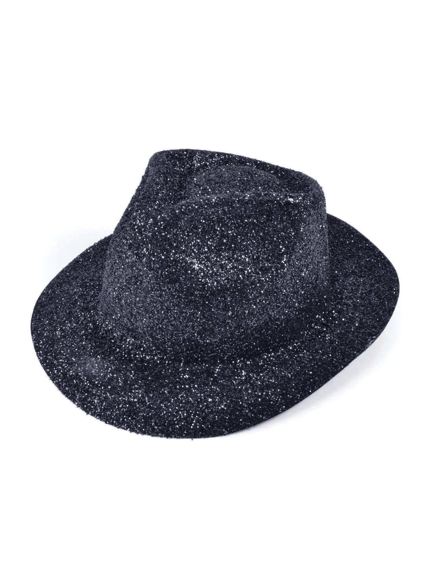 Glitter Black Plastic Trilby