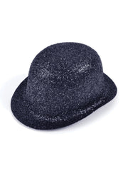 Glitter Black Plastic Bowler