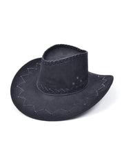 Cowboy Hat, Stitched - Black