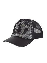 Sequin Cap Reversible (Black/Silver)