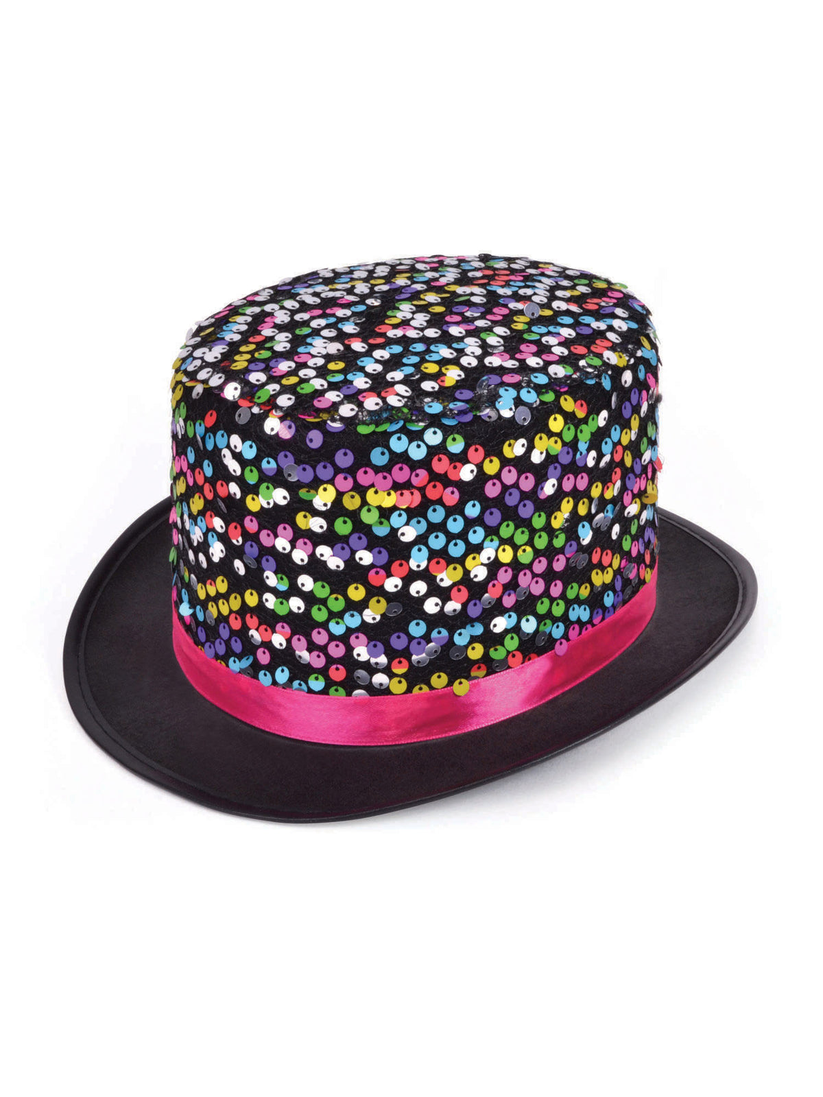 Top Hat Black w/multi Sequins 1