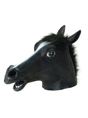 Horse Rubber Mask - Black