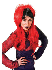 Punk Wig Ladies Red/Black ***