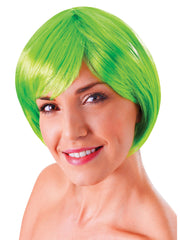 Flirty Flick Wig. Neon Green
