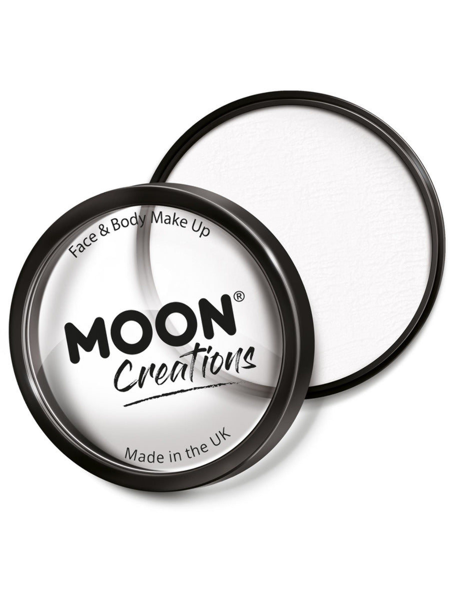 Moon Creations Pro Face Paint Cake Pot, White - 1