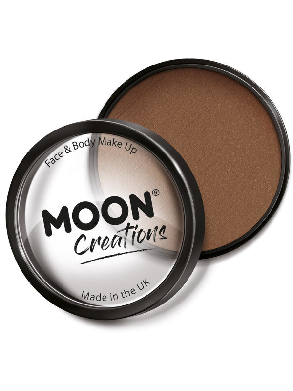 Moon Creations Pro Face Paint Cake Pot, Mid Brown - 2