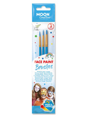 Moon Creations Face Paint Brushes, Blue - 1