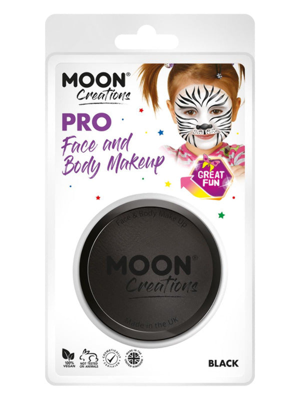 Moon Creations Pro Face Paint Cake Pot, Black - 2