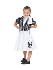 Poodle Dress Black/White