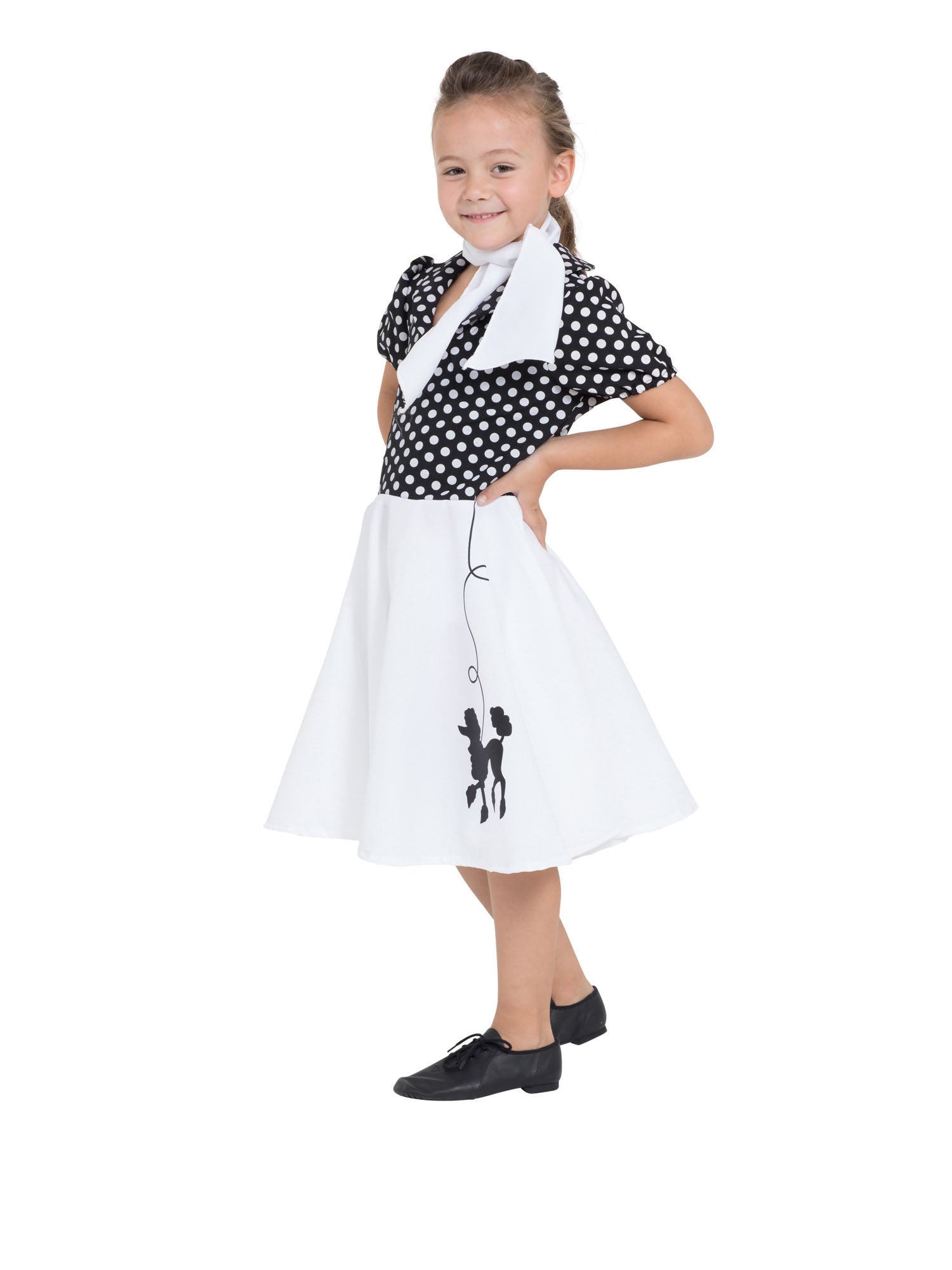 Poodle Dress Black/White