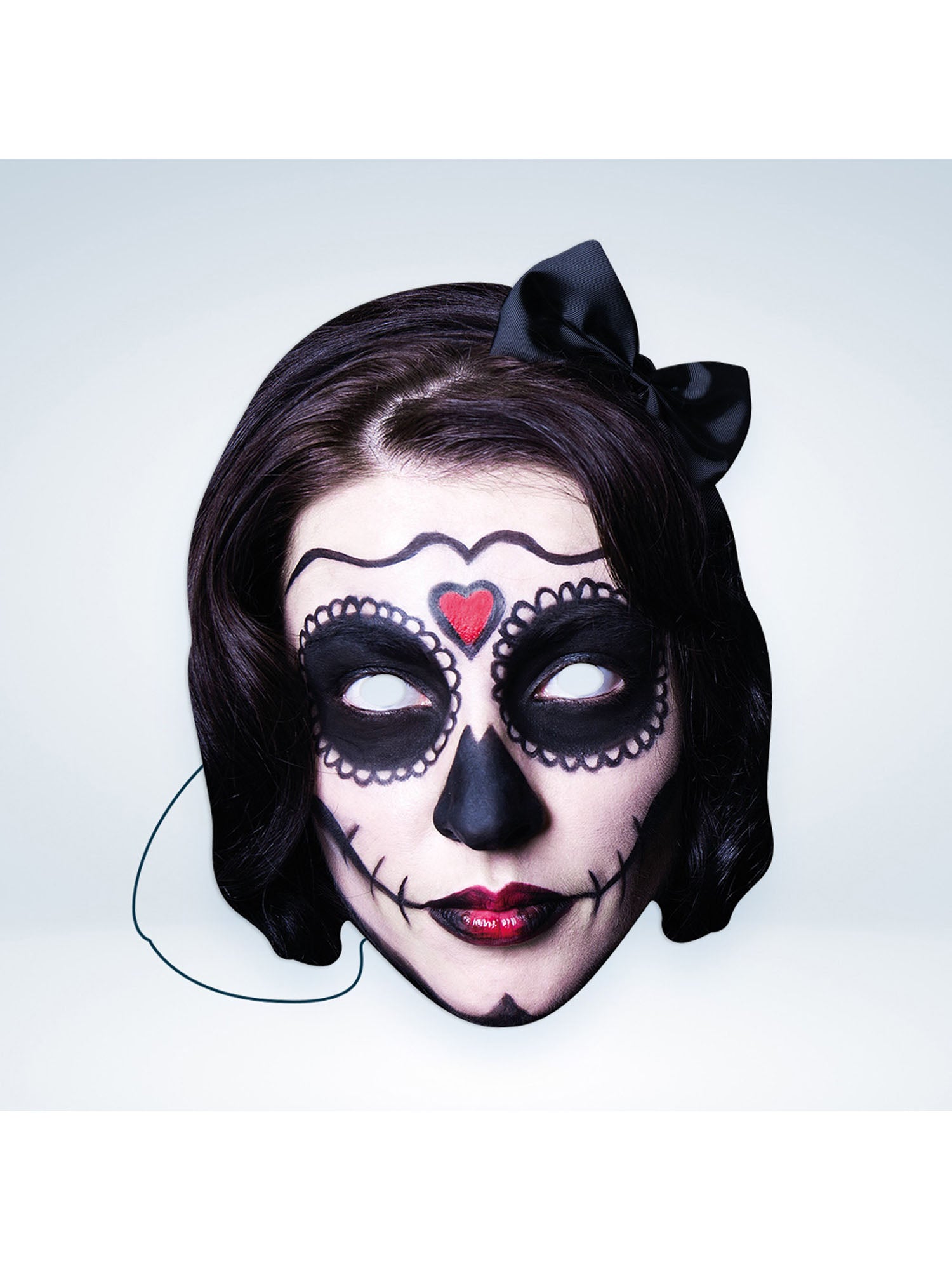 Day of the Dead Female Black Mask 2
