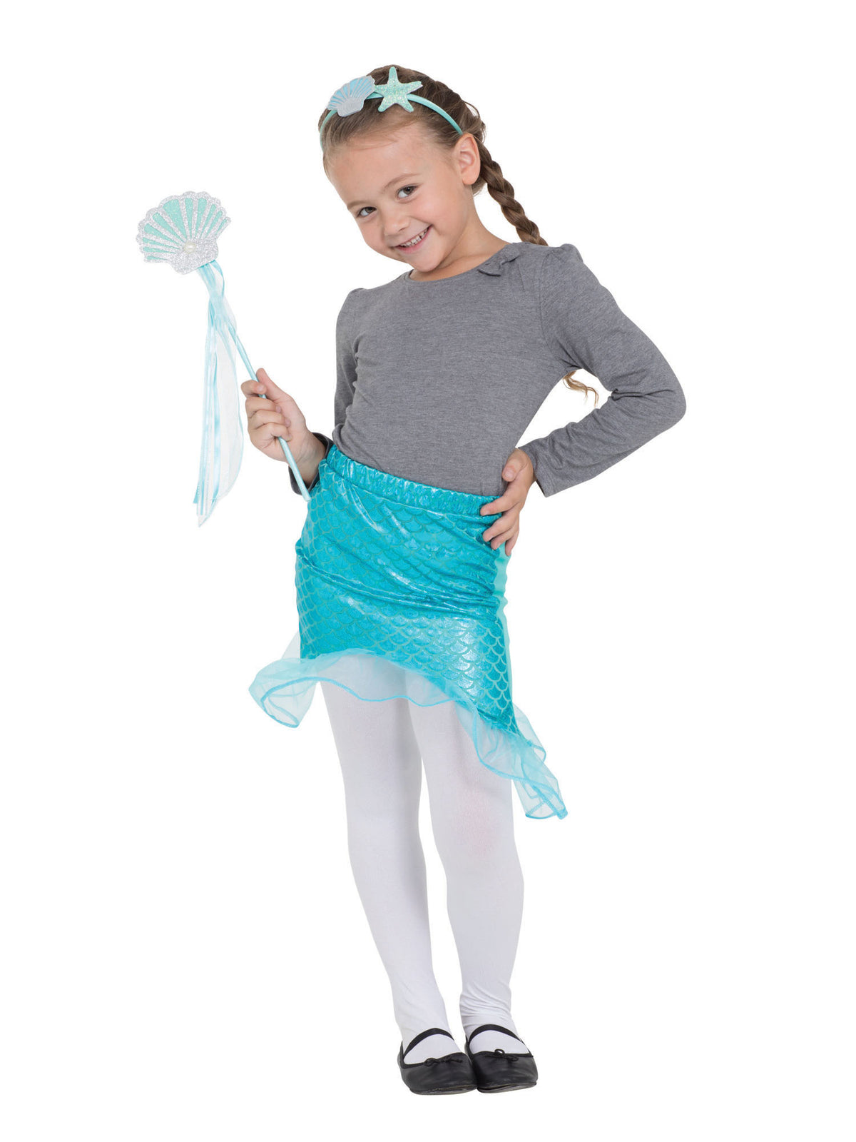 Mermaid Tutu With Headband & Wand Set 3
